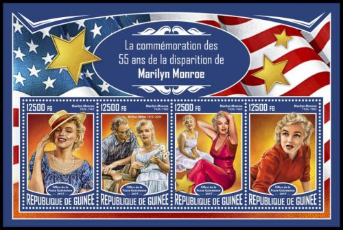 Potovn znmky Guinea 2017 Marilyn Monroe Mi# 12461-64 Kat 20