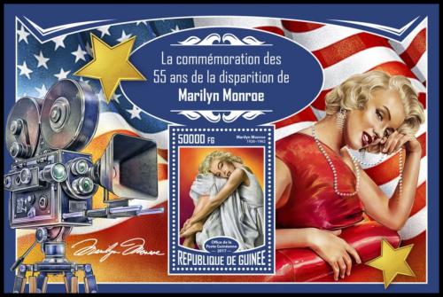 Potovn znmka Guinea 2017 Marilyn Monroe Mi# Block 2788 Kat 20 - zvtit obrzek