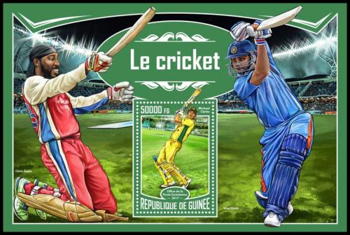 Potovn znmka Guinea 2017 Kriket Mi# Block 2792 Kat 20