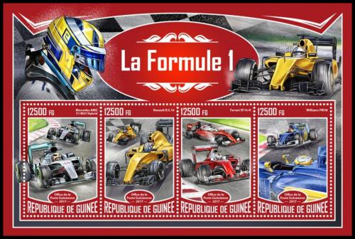 Potovn znmky Guinea 2017 Formule 1 Mi# 12491-94 Kat 20