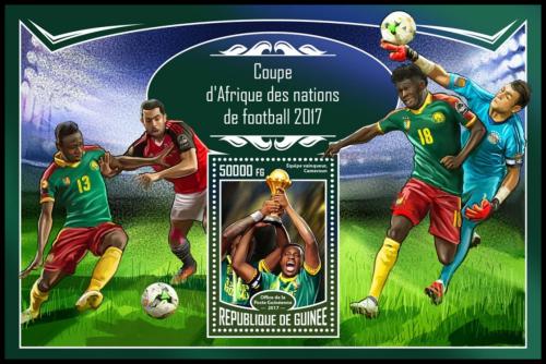 Potovn znmka Guinea 2017 Africk pohr ve fotbale Mi# Block 2798 Kat 20