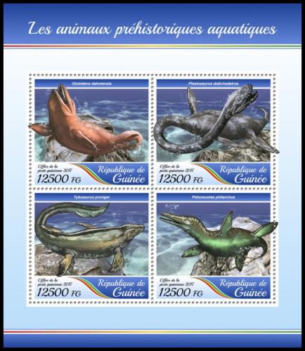 Potovn znmky Guinea 2017 Vodn dinosaui Mi# 12550-53 Kat 20