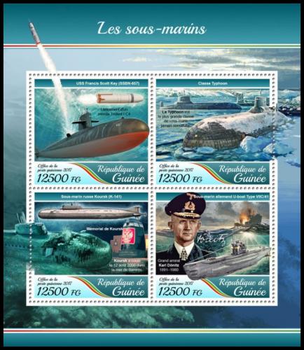 Potovn znmky Guinea 2017 Ponorky Mi# 12610-13 Kat 20