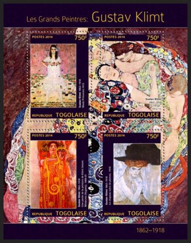 Poštovní známky Togo 2014 Umìní, Gustav Klimt Mi# 5963-66 Kat 12€