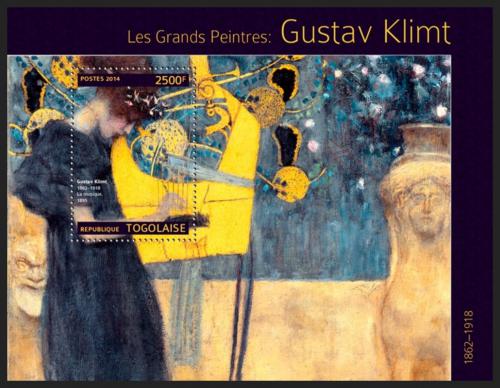 Poštovní známka Togo 2014 Umìní, Gustav Klimt Mi# Block 1013 Kat 10€