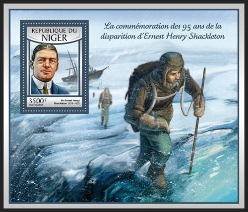 Potovn znmka Niger 2016 Ernest Shackleton Mi# Block 665 Kat 14