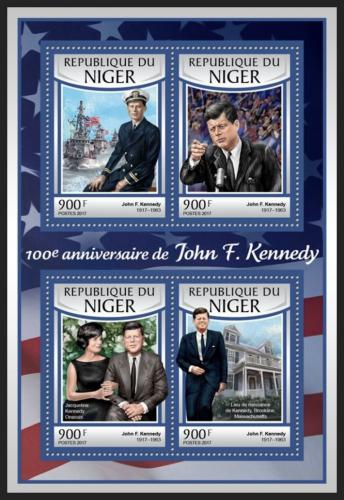 Potovn znmky Niger 2016 Prezident John F. Kennedy Mi# 4817-20 Kat 14