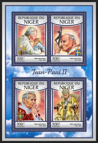 Potovn znmky Niger 2016 Pape Jan Pavel II. Mi# 4827-30 Kat 14