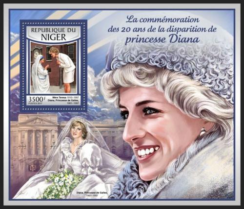 Potovn znmka Niger 2016 Princezna Diana Mi# Block 671 Kat 14