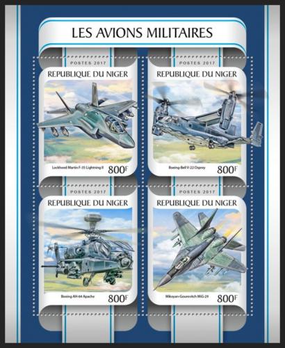 Potovn znmky Niger 2017 Vojensk letectvo Mi# 4945-48 Kat 13
