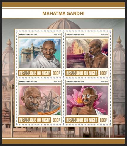 Poštovní známky Niger 2017 Mahátma Gándhí Mi# 5077-80 Kat 13€