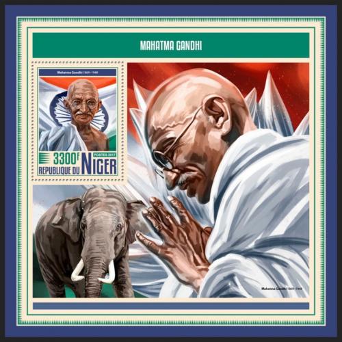 Poštovní známka Niger 2017 Mahátma Gándhí Mi# Block 766 Kat 13€