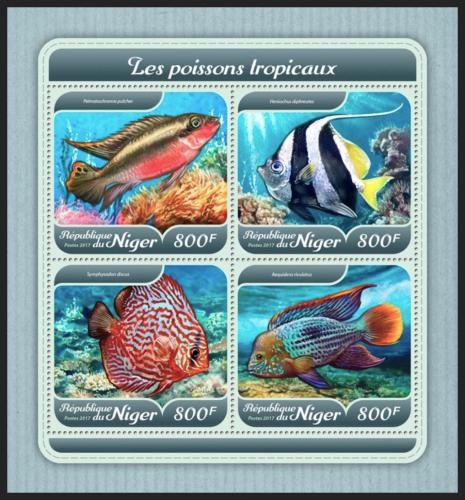 Potovn znmky Niger 2017 Tropick ryby Mi# 5373-76 Kat 13