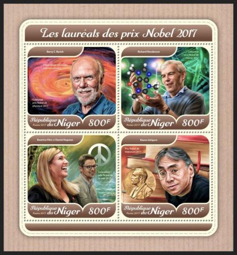 Potovn znmky Niger 2017 Laureti Nobelovy ceny Mi# 5478-81 Kat 13