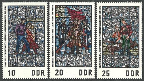 Poštovní známky DDR 1968 Vitráže Mi# 1346-48