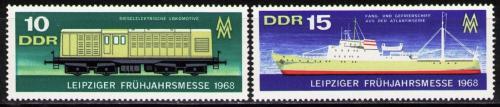 Poštovní známky DDR 1968 Lipský veletrh Mi# 1349-50