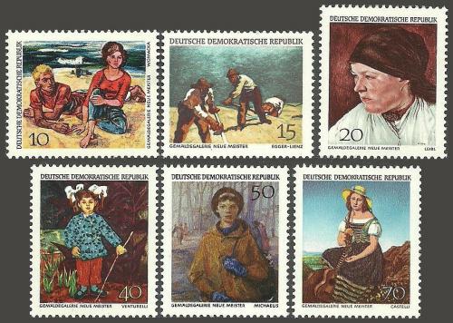 Poštovní známky DDR 1968 Umìní Mi# 1393-98