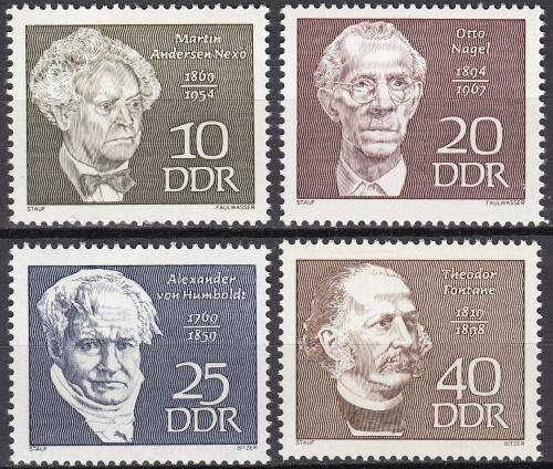 Poštovní známky DDR 1969 Osobnosti Mi# 1440-43