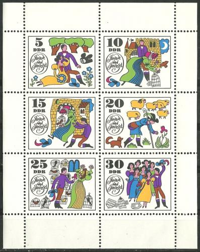 Poštovní známky DDR 1969 Pohádka Jorinde a Joringel Mi# 1450-55