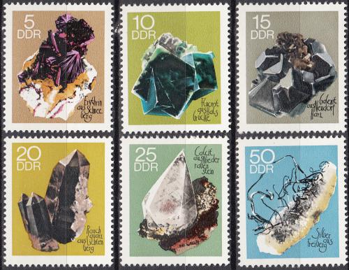Poštovní známky DDR 1969 Minerály Mi# 1468-73