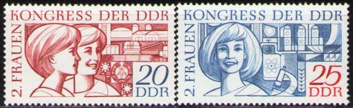 Poštovní známky DDR 1969 Národní kongres žen Mi# 1474-75