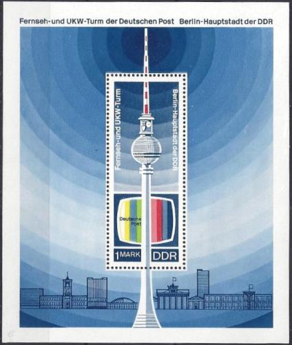 Poštovní známka DDR 1969 Televizní vìž Mi# Block 30