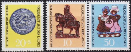 Poštovní známky DDR 1969 Lužické lidové umìní Mi# 1521-23 Kat 7.50€