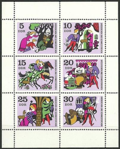 Poštovní známky DDR 1969 Pohádka Bratr a sestra Mi# 1545-50 Kat 6€