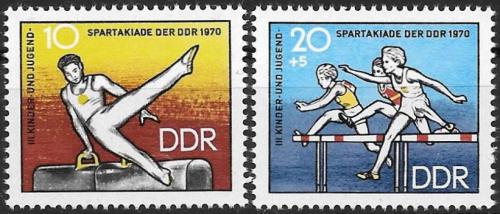 Poštovní známky DDR 1970 Spartakiáda mládeže Mi# 1594-95