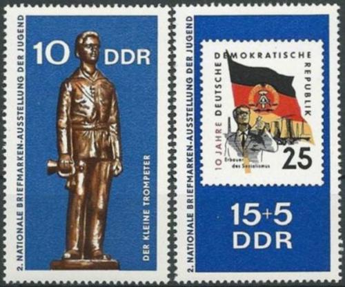 Poštovní známky DDR 1970 Národní výstava mládeže Mi# 1613-14