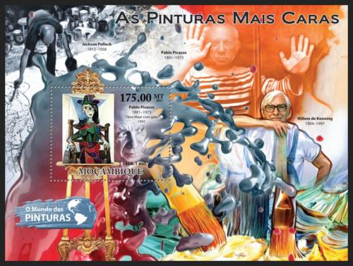 Poštovní známka Mosambik 2011 Umìní, Pablo Picasso Mi# Block 524 Kat 10€
