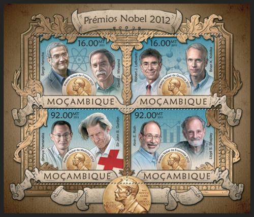 Potovn znmky Mosambik 2013 Laureti Nobelovy ceny Mi# 6409-12 Kat 13
