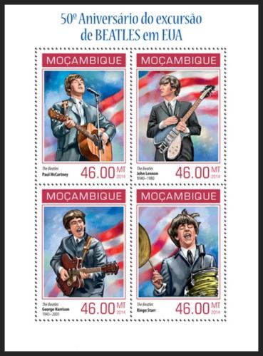 Poštovní známky Mosambik 2014 The Beatles Mi# 7180-83 Kat 11€