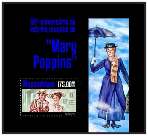 Poštovní známka Mosambik 2014 Muzikál Mary Poppins Mi# Block 940 Kat 10€