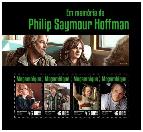 Potovn znmky Mosambik 2014 Philip Seymour Hoffman, herec Mi# 7525-28 Kat 10