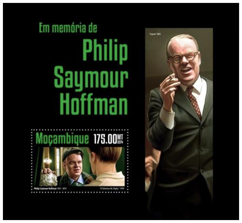 Potovn znmka Mosambik 2014 Philip Seymour Hoffman, herec Mi# Block 945 Kat 10 - zvtit obrzek