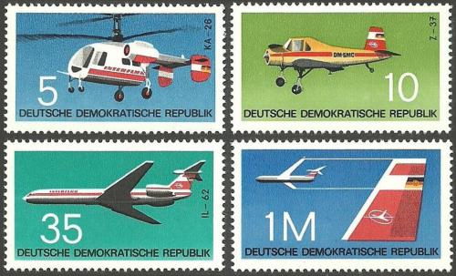 Poštovní známky DDR 1972 Letectví Mi# 1749-52
