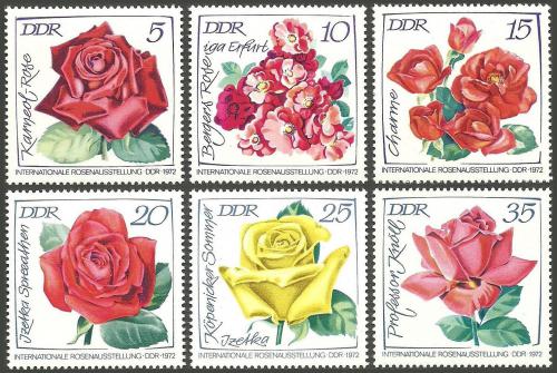 Poštovní známky DDR 1972 Rùže Mi# 1763-68