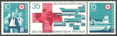 Poštovní známky DDR 1972 Èervený køíž Mi# 1789-91