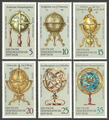 Poštovní známky DDR 1972 Glóbusy Mi# 1792-97