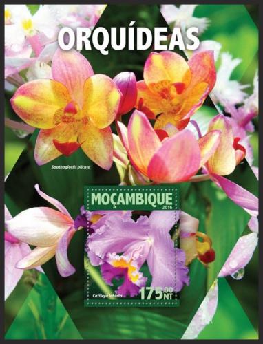 Potovn znmka Mosambik 2016 Orchideje Mi# Block 1102 Kat 10