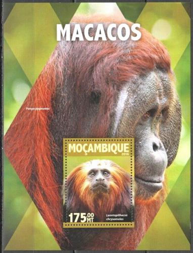Potovn znmka Mosambik 2016 Opice Mi# Block 1109 Kat 10