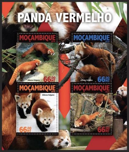 Poštovní známky Mosambik 2016 Pandy Mi# 8354-57 Kat 15€