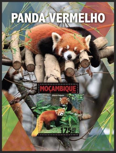 Poštovní známka Mosambik 2016 Pandy Mi# Block 1111 Kat 10€