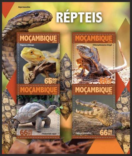 Poštovní známky Mosambik 2016 Obojživelníci a plazi Mi# 8384-87 Kat 15€