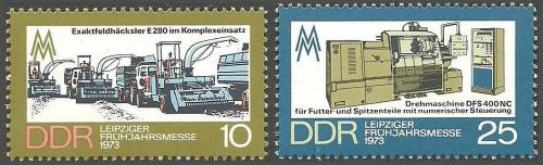 Poštovní známky DDR 1973 Veletrh v Lipsku Mi# 1832-33