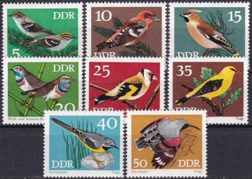 Poštovní známky DDR 1973 Ptáci Mi# 1834-41