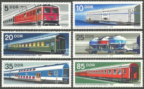 Poštovní známky DDR 1973 Železnice Mi# 1844-49