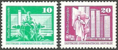 Poštovní známky DDR 1973 Výstavba v DDR Mi# 1868-69