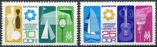 Poštovní známky DDR 1973 Veletrh v Lipsku Mi# 1872-73